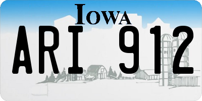 IA license plate ARI912