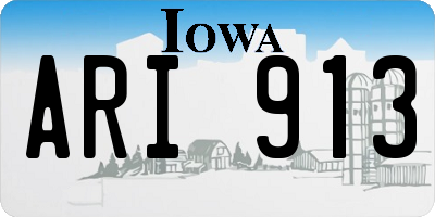 IA license plate ARI913