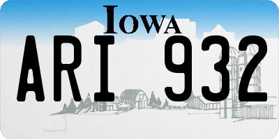 IA license plate ARI932