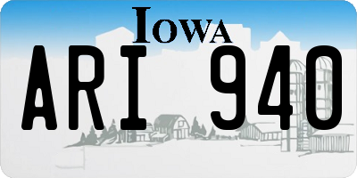 IA license plate ARI940