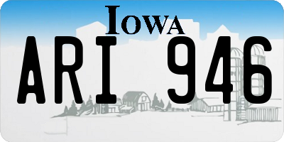 IA license plate ARI946