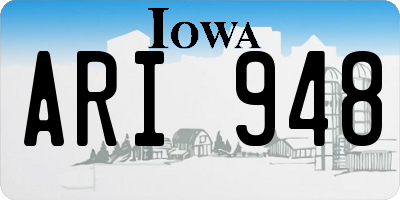 IA license plate ARI948