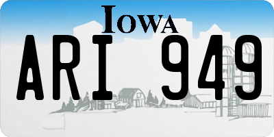 IA license plate ARI949