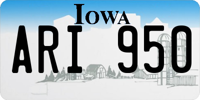 IA license plate ARI950