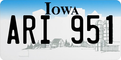 IA license plate ARI951