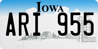 IA license plate ARI955