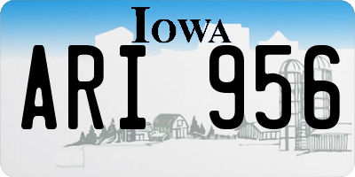 IA license plate ARI956