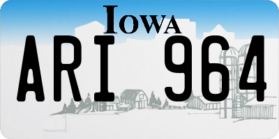 IA license plate ARI964