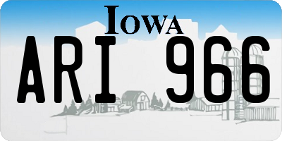 IA license plate ARI966