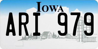 IA license plate ARI979