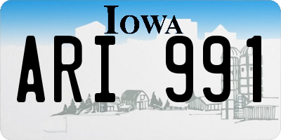 IA license plate ARI991
