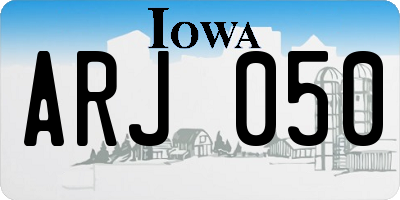 IA license plate ARJ050