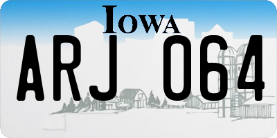 IA license plate ARJ064