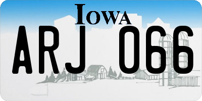 IA license plate ARJ066