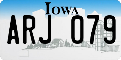 IA license plate ARJ079