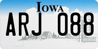 IA license plate ARJ088