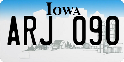 IA license plate ARJ090