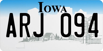 IA license plate ARJ094