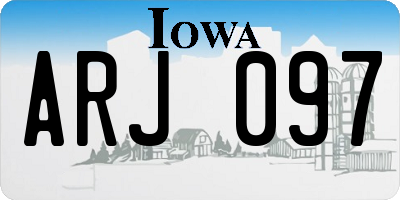 IA license plate ARJ097