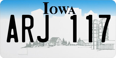IA license plate ARJ117