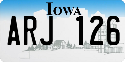 IA license plate ARJ126