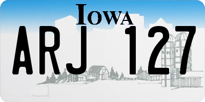 IA license plate ARJ127