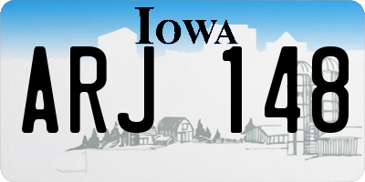 IA license plate ARJ148