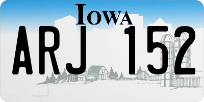 IA license plate ARJ152