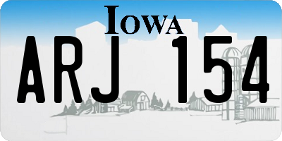 IA license plate ARJ154