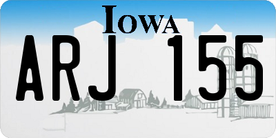 IA license plate ARJ155