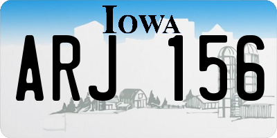 IA license plate ARJ156