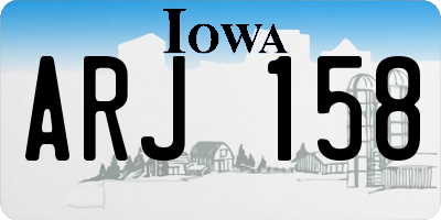IA license plate ARJ158