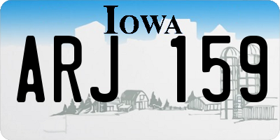 IA license plate ARJ159