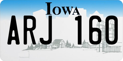 IA license plate ARJ160