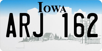 IA license plate ARJ162