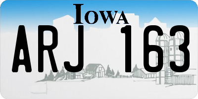 IA license plate ARJ163
