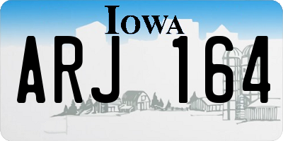 IA license plate ARJ164