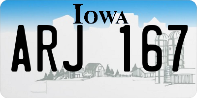 IA license plate ARJ167