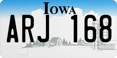 IA license plate ARJ168