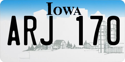 IA license plate ARJ170