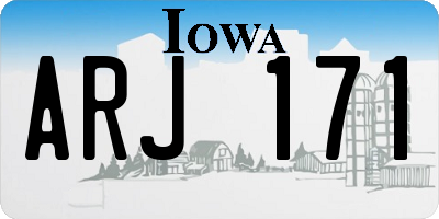 IA license plate ARJ171