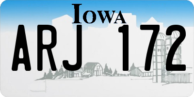 IA license plate ARJ172