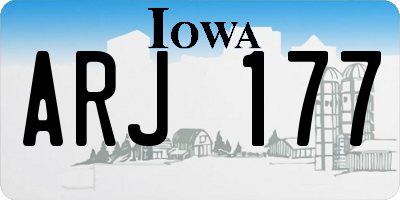 IA license plate ARJ177