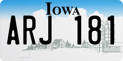 IA license plate ARJ181
