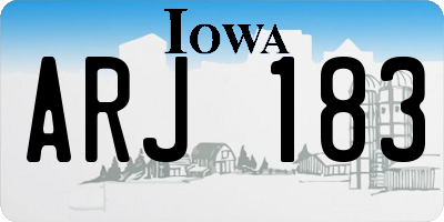 IA license plate ARJ183