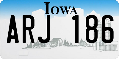 IA license plate ARJ186