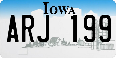 IA license plate ARJ199