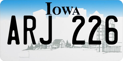 IA license plate ARJ226
