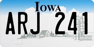 IA license plate ARJ241