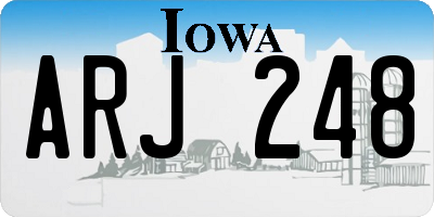 IA license plate ARJ248